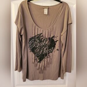 Vintage y2k baby phat bling long sleeve top 2xl Kimora lee simmons